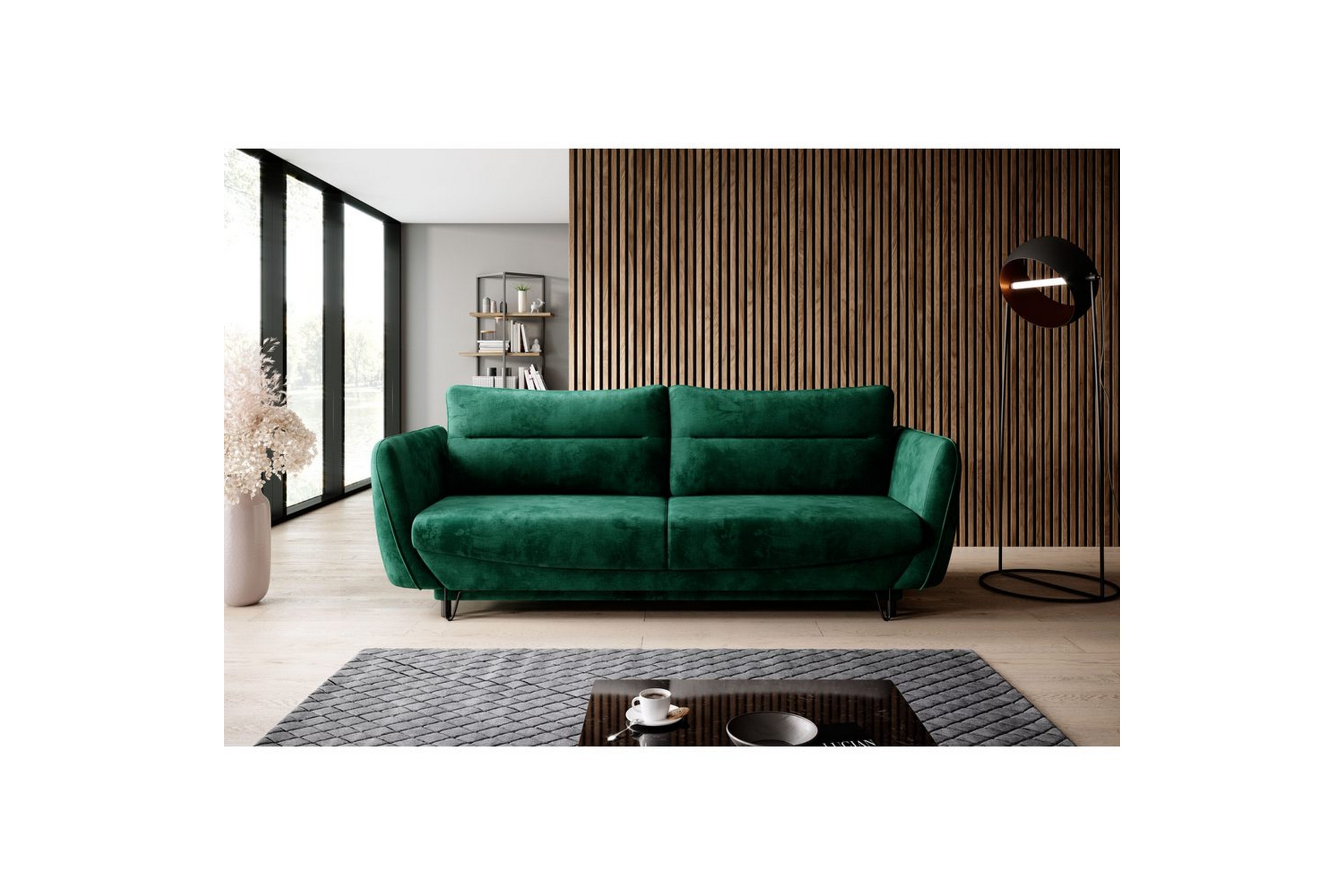 soffa eltap silva 236x95x90 cm - nube 35, mörkgrön