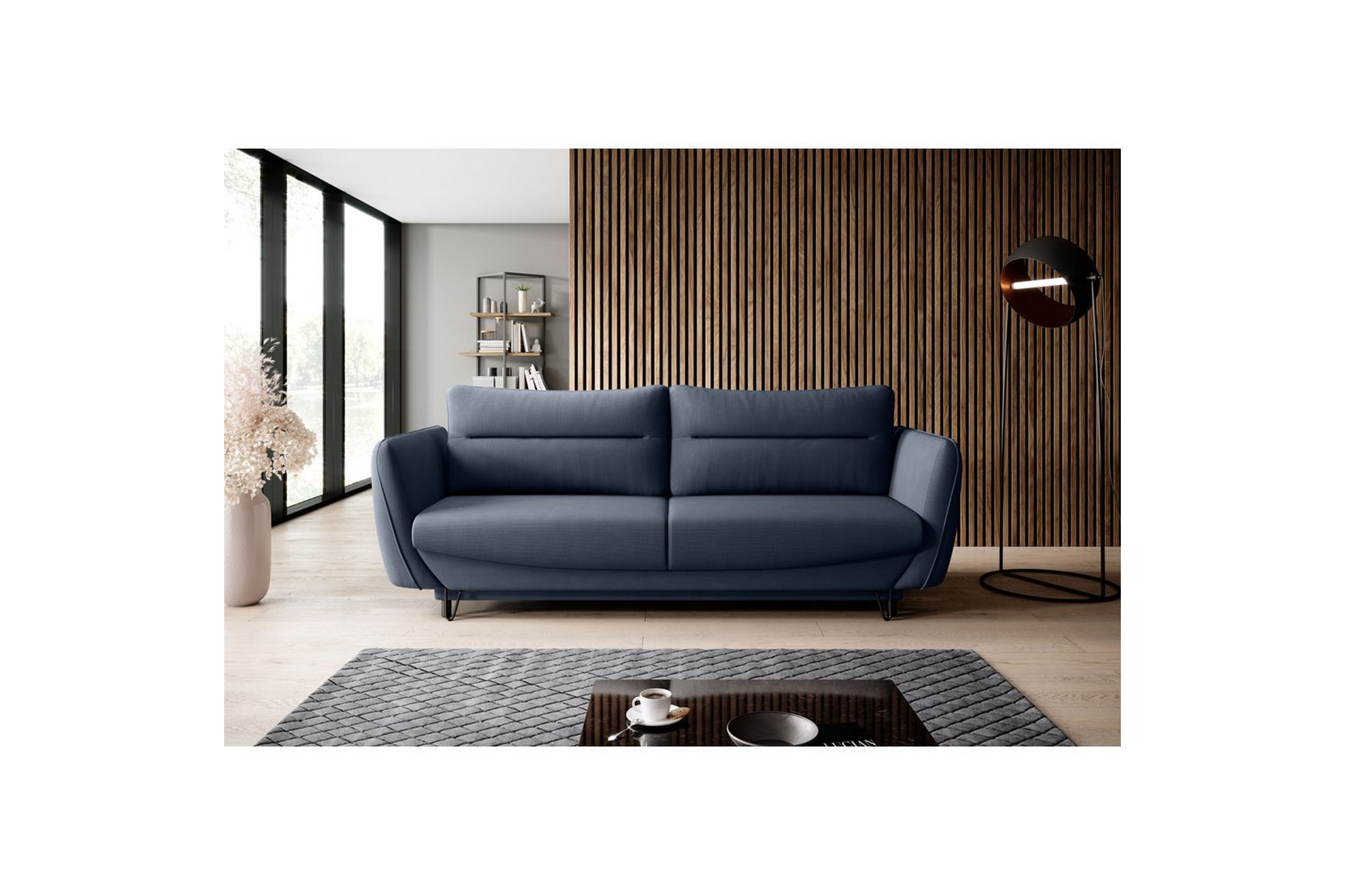 soffa eltap silva 236x95x90 cm - poco 40, blå