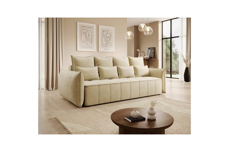 Soffa Eltap Weltton 242x106x94 cm - Monolith 04, Beige - Möbler - Vardagsrum - Bäddsoffor