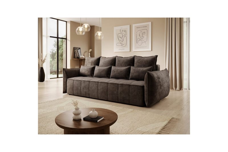 Soffa Eltap Weltton 242x106x94 cm - Nube 22, Brun - Möbler - Vardagsrum - Bäddsoffor