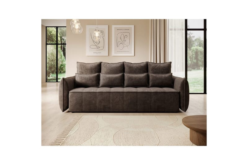 Soffa Eltap Weltton 242x106x94 cm - Nube 22, Brun - Möbler - Vardagsrum - Bäddsoffor