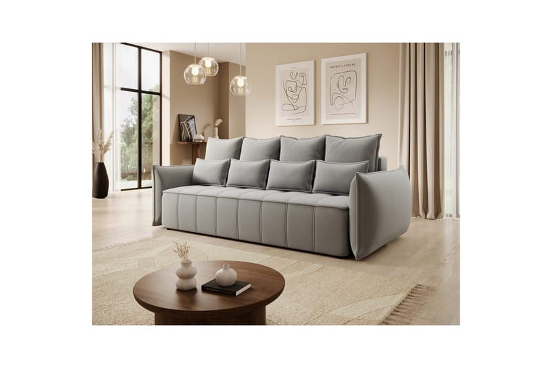 Soffa Eltap Weltton 242x106x94 cm - Sola 04, Grå - Möbler - Vardagsrum - Bäddsoffor