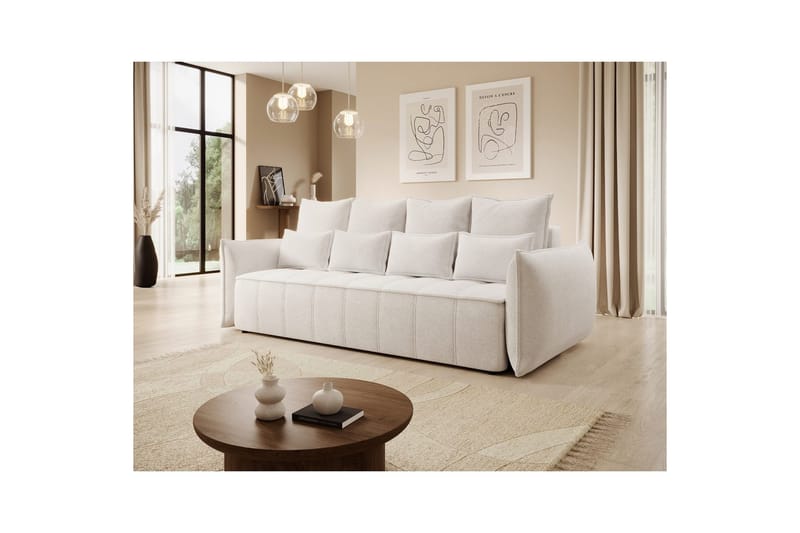 Soffa Eltap Weltton 242x106x94 cm - Paolli 01, Vit - Möbler - Vardagsrum - Bäddsoffor
