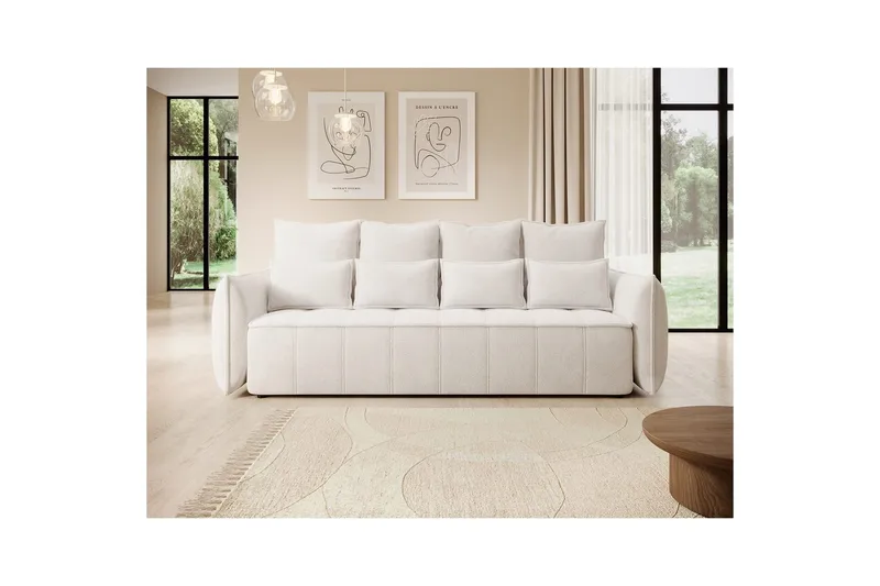 Soffa Eltap Weltton 242x106x94 cm - Paolli 01, Vit - Möbler - Vardagsrum - Bäddsoffor