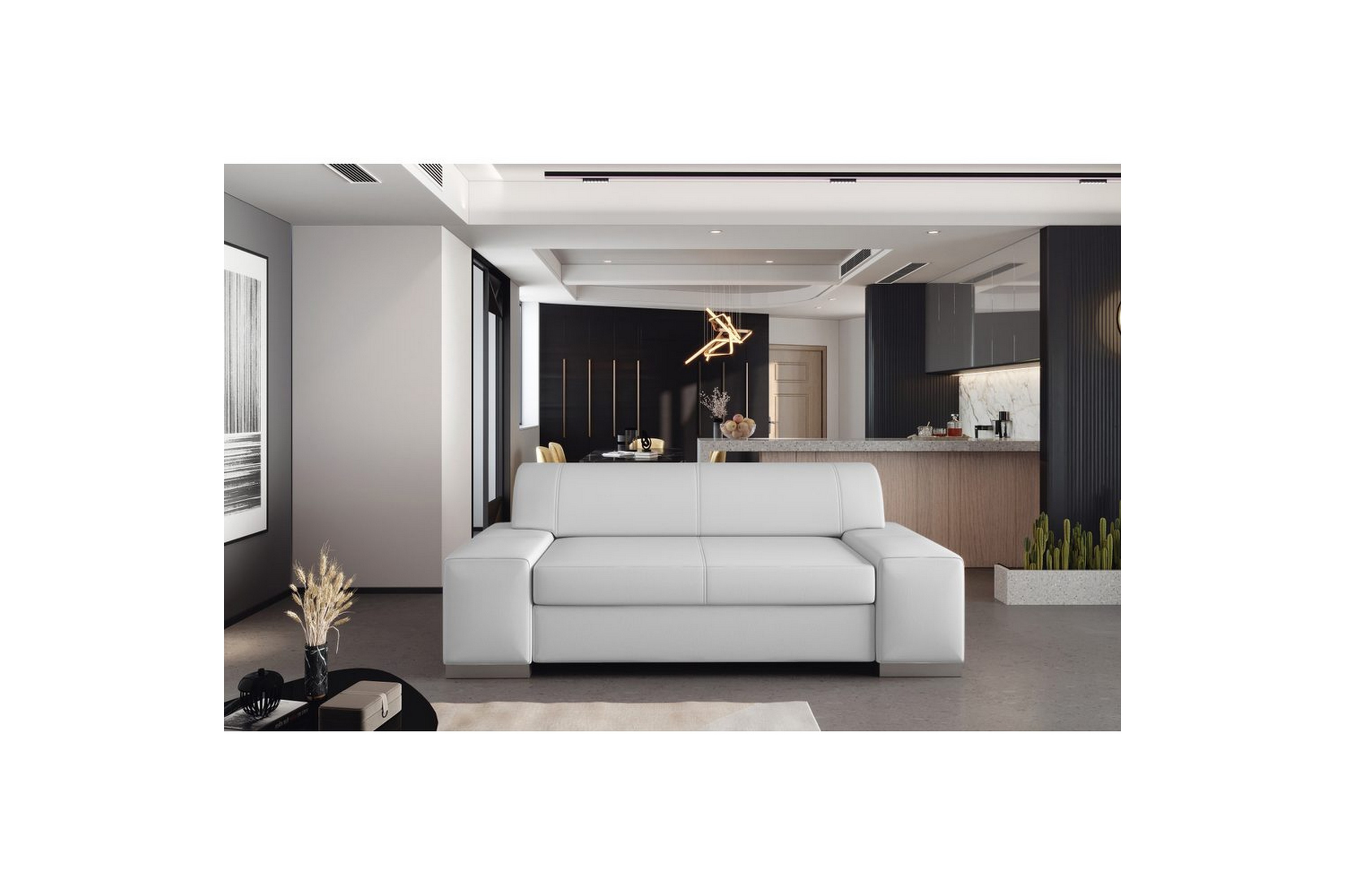 soffa eltap porto - soft 17, vit, 2190x62x73 cm