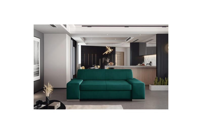 Soffa Eltap Porto - Mat Velvet 75, Grön, 2190x62x73 cm - Möbler - Vardagsrum - Bäddsoffor