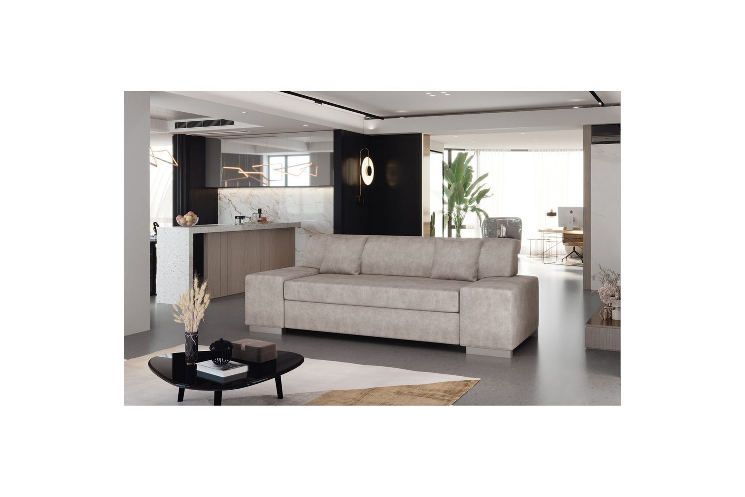 soffa eltap porto - dora 21, beige, 3210x92x73 cm