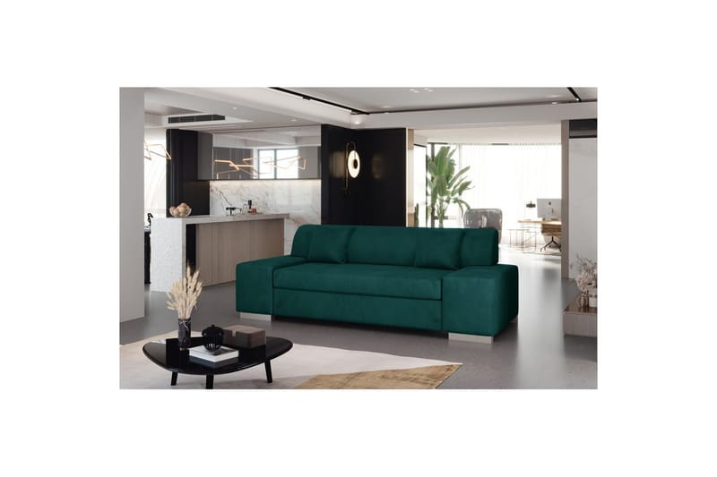 Soffa Eltap Porto - Mat Velvet 75, Grön, 3210x92x73 cm - Möbler - Vardagsrum - Bäddsoffor