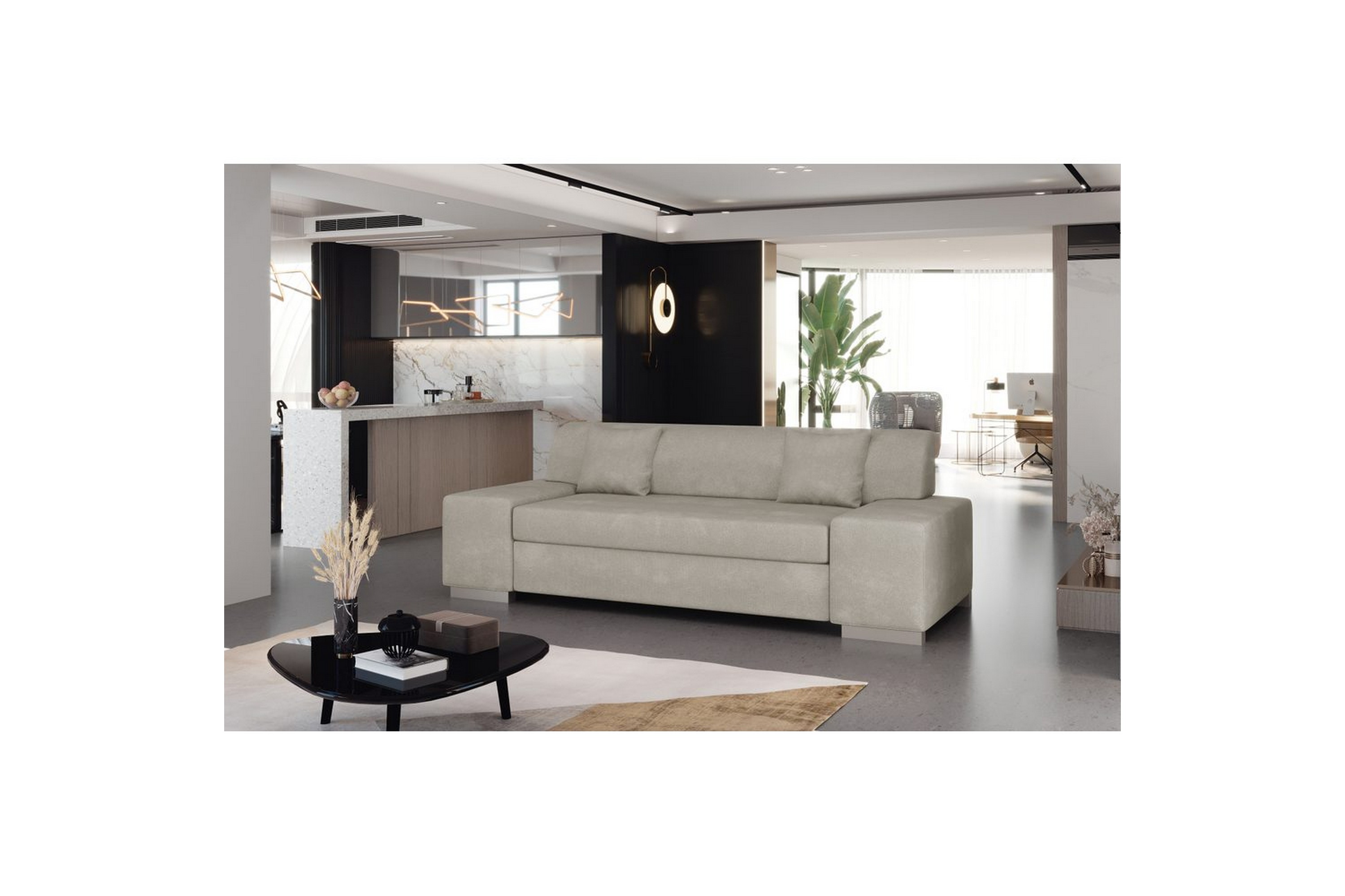 soffa eltap porto - paros 02, beige, 3210x92x73 cm
