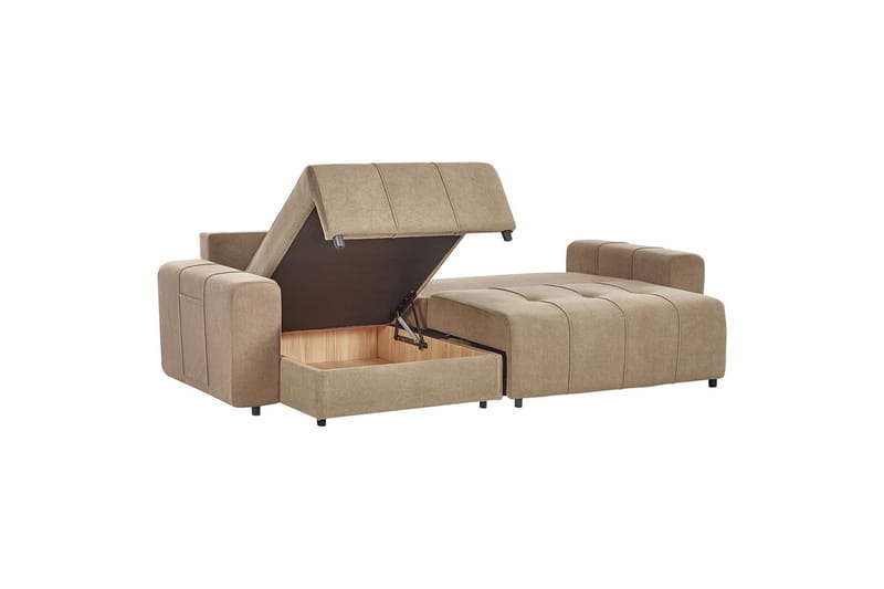 Soffa i höger hörn Högervänd Innvik - Brun, 213x156 cm - Möbler - Vardagsrum - Bäddsoffor