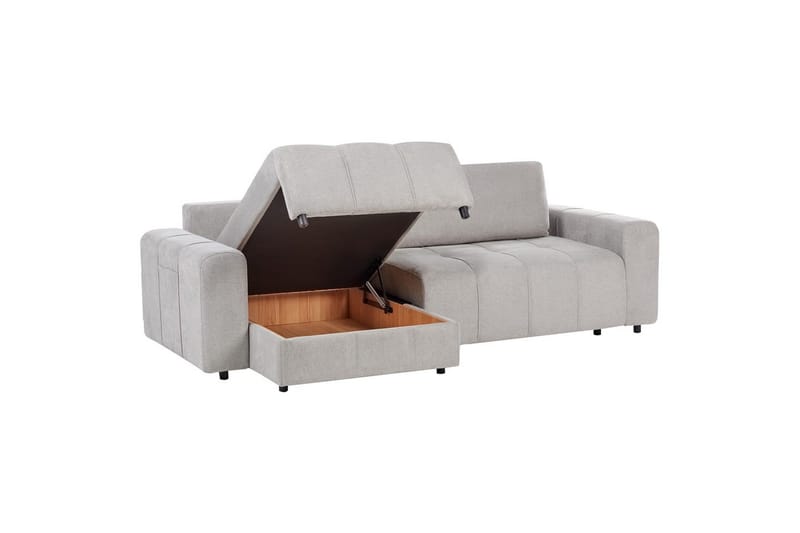 Soffa i höger hörn Högervänd Innvik - Grå, 213x156 cm - Möbler - Vardagsrum - Bäddsoffor