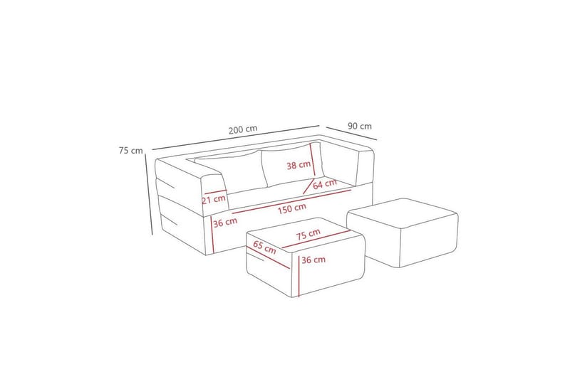 Solin Bäddsoffa 2-sits - Grå - Möbler - Vardagsrum - Bäddsoffor