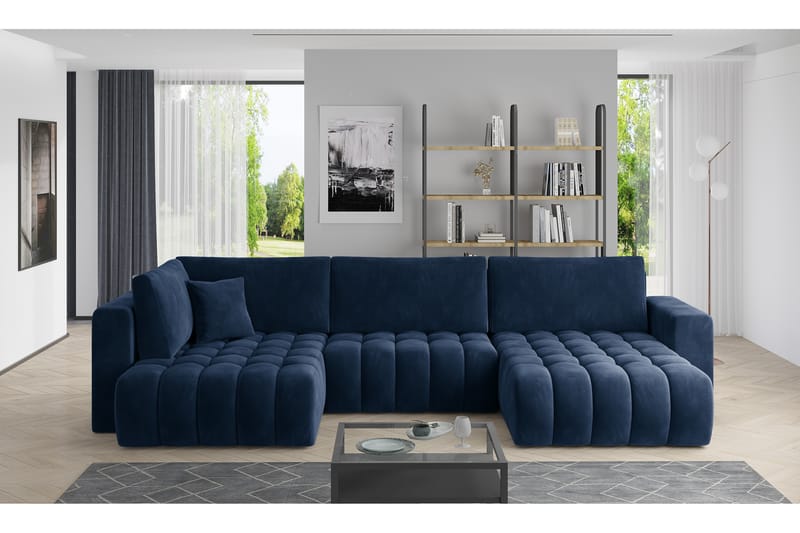 Somerset U-bäddsoffa Divan Höger Blå - Möbler - Vardagsrum - Bäddsoffor - U bäddsoffa