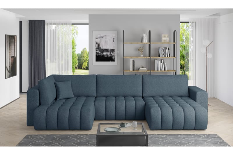 Somerset U-bäddsoffa Divan Höger Blå - Möbler - Vardagsrum - Bäddsoffor - U bäddsoffa