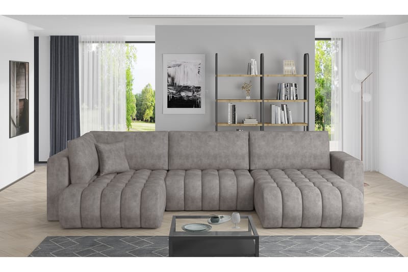Somerset U-bäddsoffa Divan Höger Grå - Möbler - Vardagsrum - Bäddsoffor - U bäddsoffa