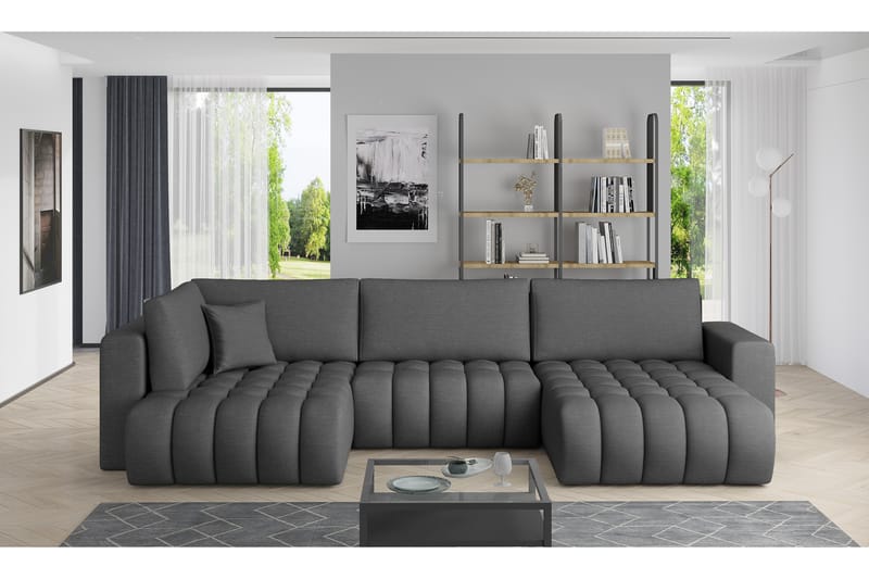 Somerset U-bäddsoffa Divan Höger Grå - Möbler - Vardagsrum - Bäddsoffor - U bäddsoffa