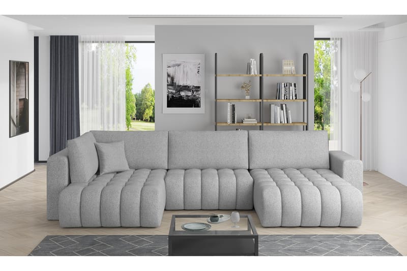 Somerset U-bäddsoffa Divan Höger Ljusgrå - Möbler - Vardagsrum - Bäddsoffor - U bäddsoffa