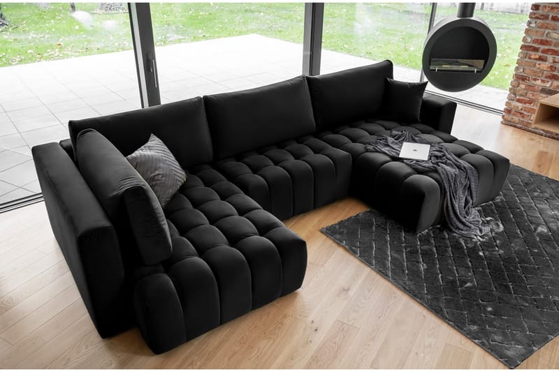 Somerset U-bäddsoffa Divan Höger Mörkblå - Möbler - Vardagsrum - Bäddsoffor - U bäddsoffa