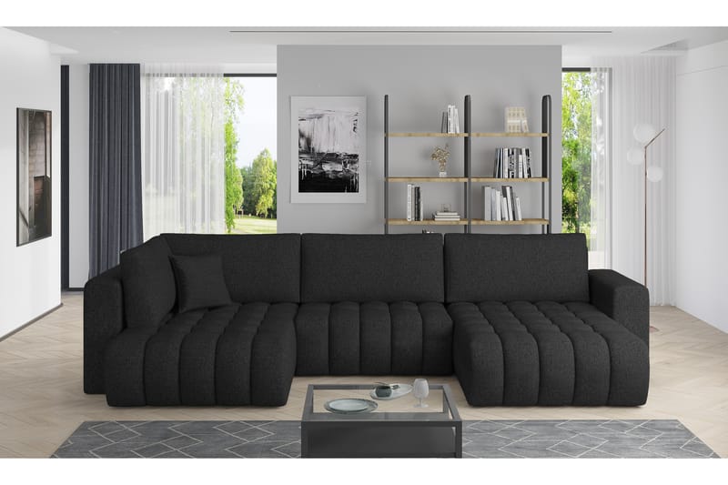 Somerset U-bäddsoffa Divan Höger Svart - Möbler - Vardagsrum - Bäddsoffor - U bäddsoffa
