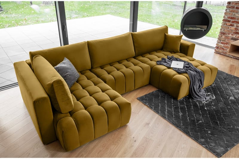 Somerset U-bäddsoffa Divan Höger Svart - Möbler - Vardagsrum - Bäddsoffor - U bäddsoffa