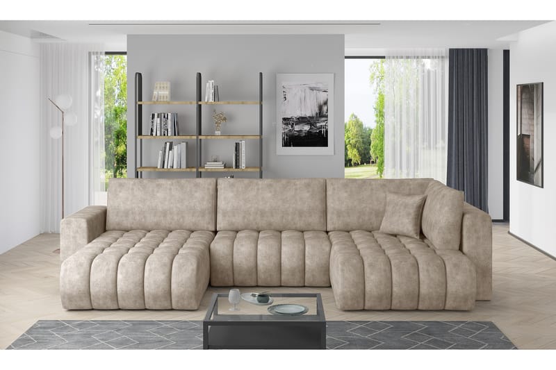 Somerset U-bäddsoffa Divan Vänster Beige - Möbler - Vardagsrum - Bäddsoffor - U bäddsoffa