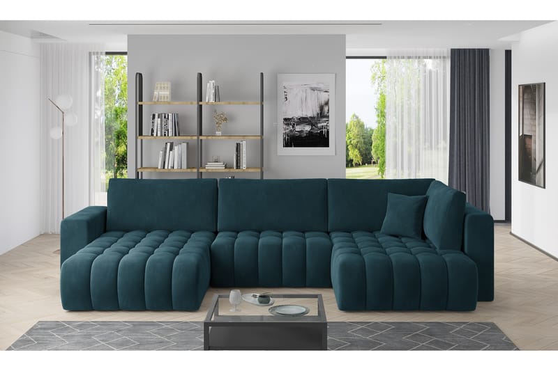 Somerset U-bäddsoffa Divan Vänster Blå - Möbler - Vardagsrum - Bäddsoffor - U bäddsoffa