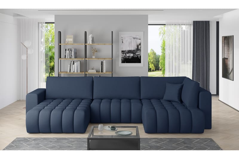 Somerset U-bäddsoffa Divan Vänster Blå - Möbler - Vardagsrum - Bäddsoffor - U bäddsoffa