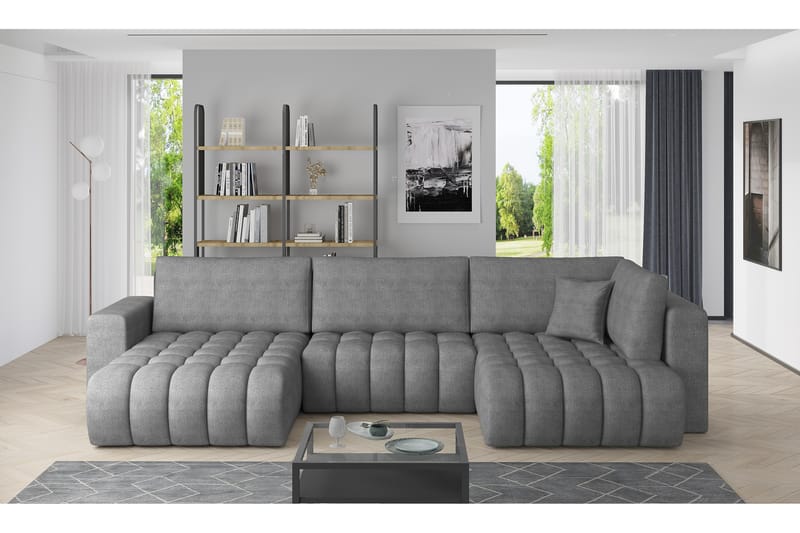 Somerset U-bäddsoffa Divan Vänster Grå - Möbler - Vardagsrum - Bäddsoffor - U bäddsoffa