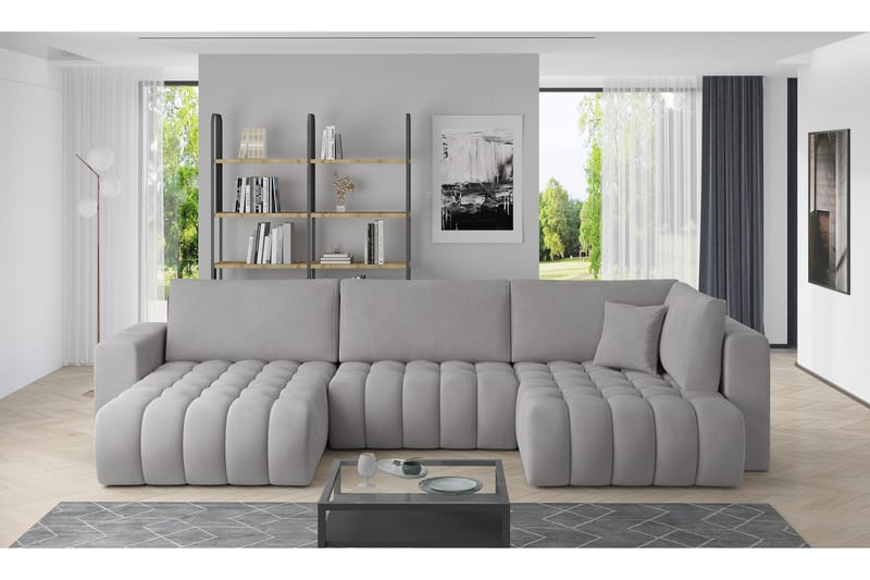 Somerset U-bäddsoffa Divan Vänster Grå - Möbler - Vardagsrum - Bäddsoffor - U bäddsoffa