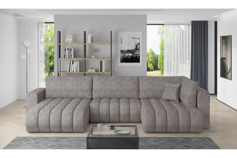 Somerset U-bäddsoffa Divan Vänster Grå - Möbler - Vardagsrum - Bäddsoffor - U bäddsoffa