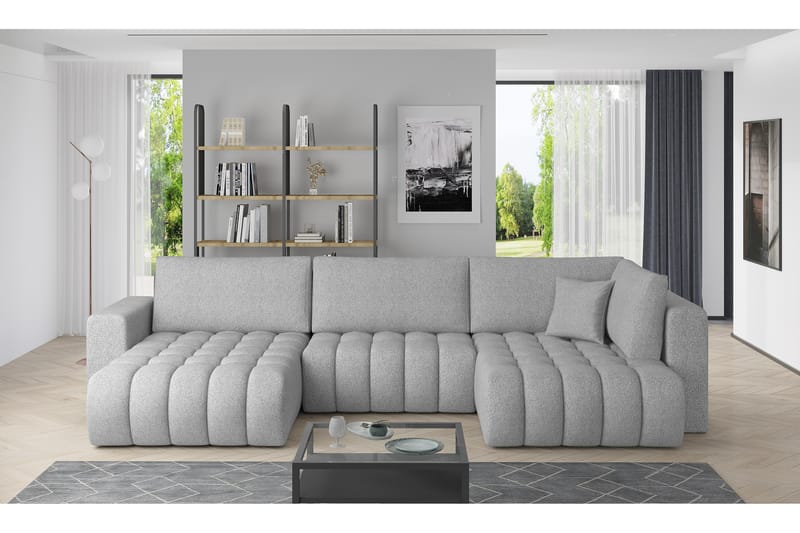Somerset U-bäddsoffa Divan Vänster Grå - Möbler - Vardagsrum - Bäddsoffor - U bäddsoffa