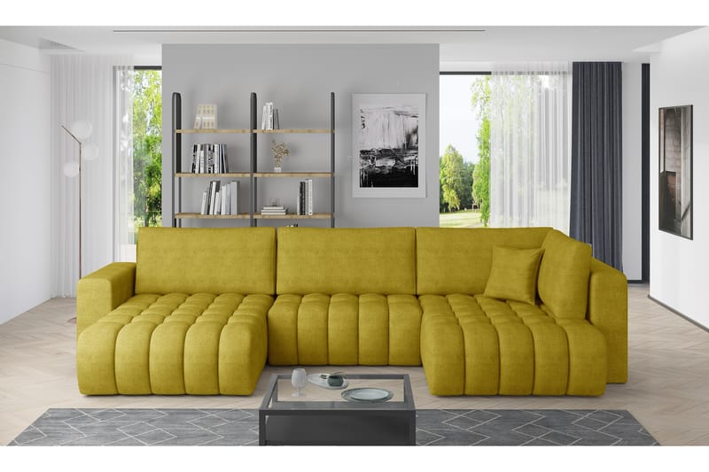Somerset U-bäddsoffa Divan Vänster Gul - Möbler - Vardagsrum - Bäddsoffor - U bäddsoffa