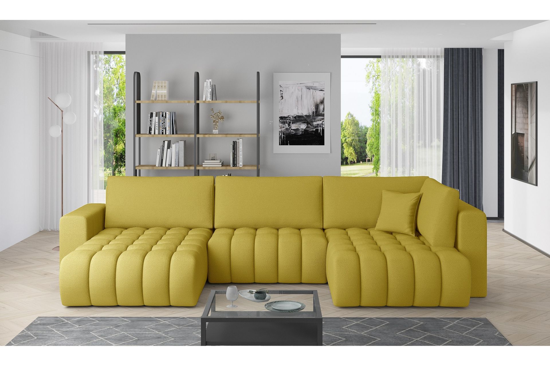 Somerset U-bäddsoffa Divan Vänster Gul - Möbler - Vardagsrum - Bäddsoffor - U bäddsoffa