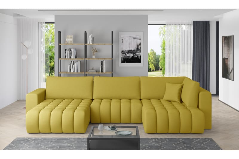 Somerset U-bäddsoffa Divan Vänster Gul - Möbler - Vardagsrum - Bäddsoffor - U bäddsoffa