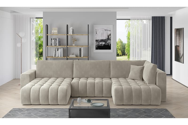 Somerset U-bäddsoffa Divan Vänster Ljusbeige - Möbler - Vardagsrum - Bäddsoffor - U bäddsoffa