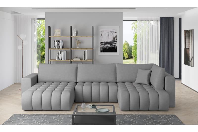 Somerset U-bäddsoffa Divan Vänster Ljusgrå - Möbler - Vardagsrum - Bäddsoffor - U bäddsoffa