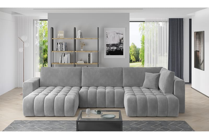 Somerset U-bäddsoffa Divan Vänster Ljusgrå - Möbler - Vardagsrum - Bäddsoffor - U bäddsoffa