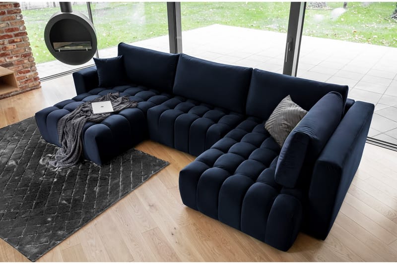 Somerset U-bäddsoffa Divan Vänster Mörkblå - Möbler - Vardagsrum - Bäddsoffor - U bäddsoffa