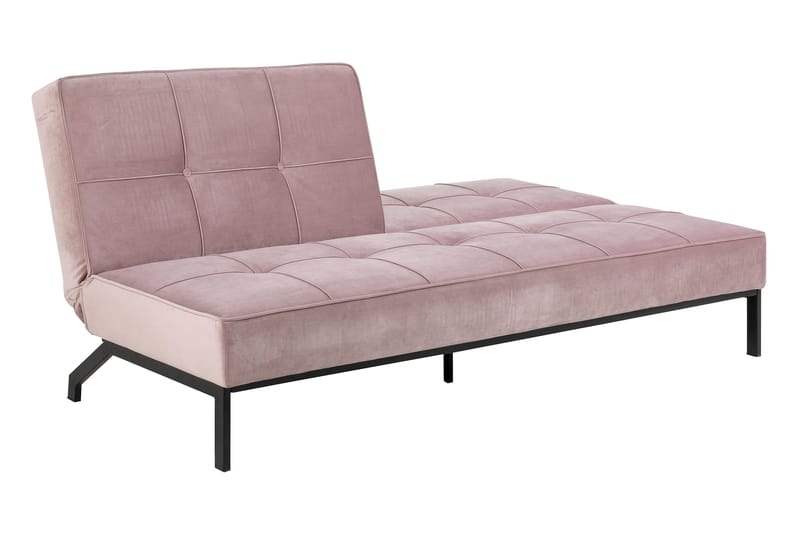 SOPRANA Bäddsoffa Sammet Rosa - Bäddsoffor - 2-sits bäddsoffa