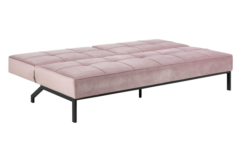 SOPRANA Bäddsoffa Sammet Rosa - Bäddsoffor - 2-sits bäddsoffa