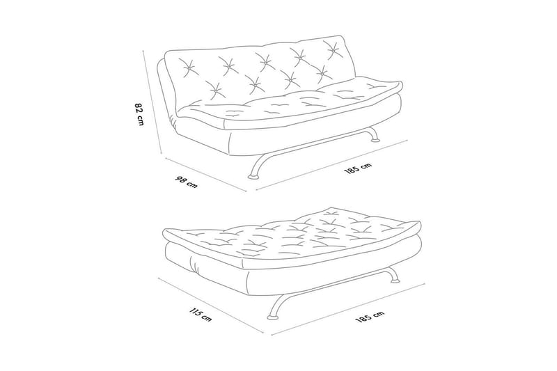 Soren Bäddsoffa 3-sits - Beige - Möbler - Vardagsrum - Bäddsoffor