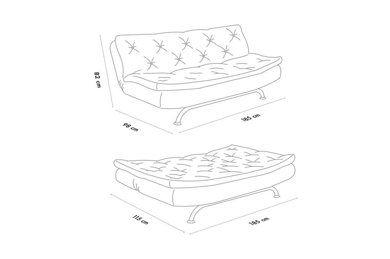 Soren Bäddsoffa 3-sits - Cream - Möbler - Vardagsrum - Bäddsoffor