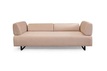 Southburn 3-sits Bäddsoffa 90x220 cm i Tyg med Lösa Ryggkuddar - Beige - Möbler - Vardagsrum - Bäddsoffor