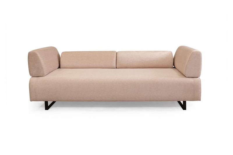 Southburn 3-sits Bäddsoffa 90x220 cm i Tyg med Lösa Ryggkuddar - Beige - Möbler - Vardagsrum - Bäddsoffor