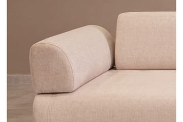 Southburn 3-sits Bäddsoffa 90x220 cm i Tyg med Lösa Ryggkuddar - Beige - Möbler - Vardagsrum - Bäddsoffor