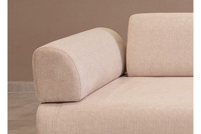Southburn 3-sits Bäddsoffa 90x220 cm i Tyg med Lösa Ryggkuddar - Beige - Möbler - Vardagsrum - Bäddsoffor