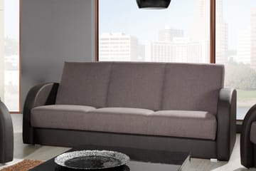 Square Bäddsoffa 222x90x88 cm - Brun/Grå - Möbler - Vardagsrum - Bäddsoffor