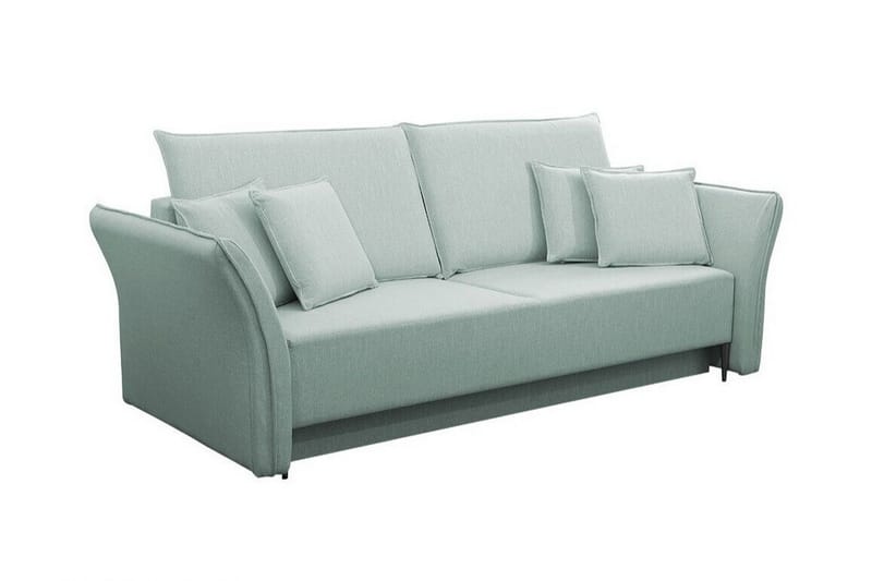 Staffin 3-sits Bäddsoffa 138x192 cm med Förvaring i Chenille, Mintgrön
