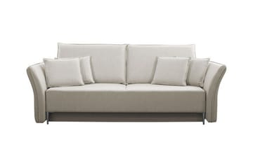 Staffin 3-sits Bäddsoffa Längsbäddad 138x192 cm med Förvaring i Tyg - Beige - Möbler - Vardagsrum - Bäddsoffor