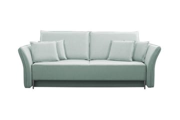 Staffin 3-sits Bäddsoffa Längsbäddad 138x192 cm med Förvaring i Tyg - Mintgrön - Möbler - Vardagsrum - Bäddsoffor